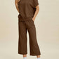 Double Take - Texture Top And Pants Set