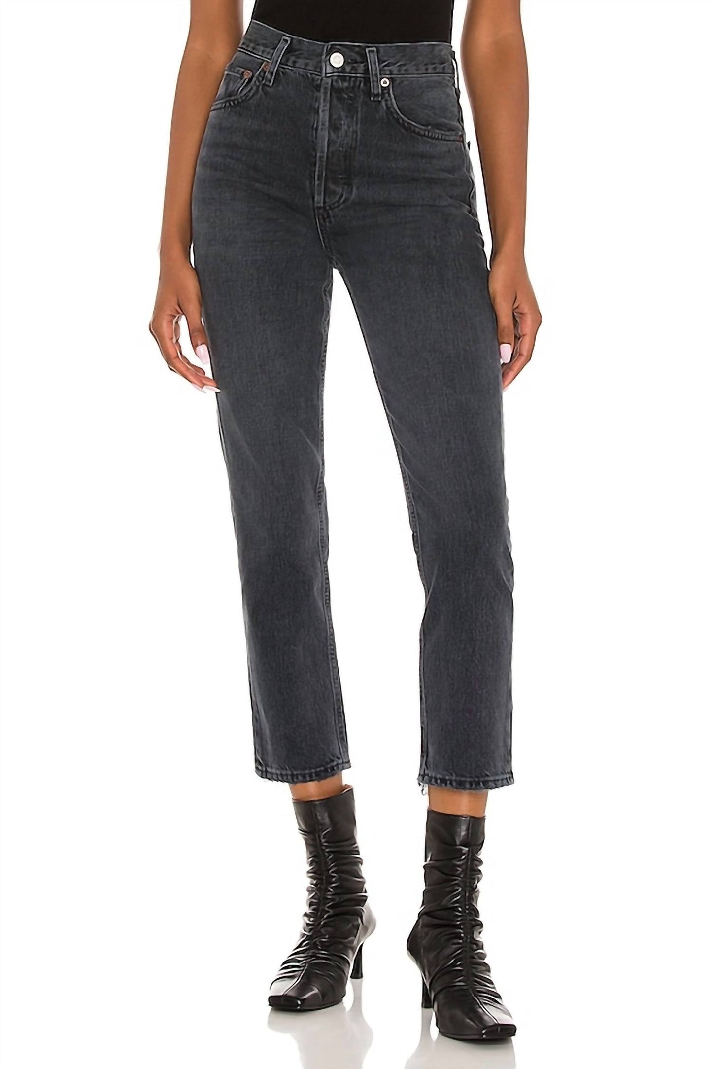 Agolde - Riley High Rise Straight Crop Jeans
