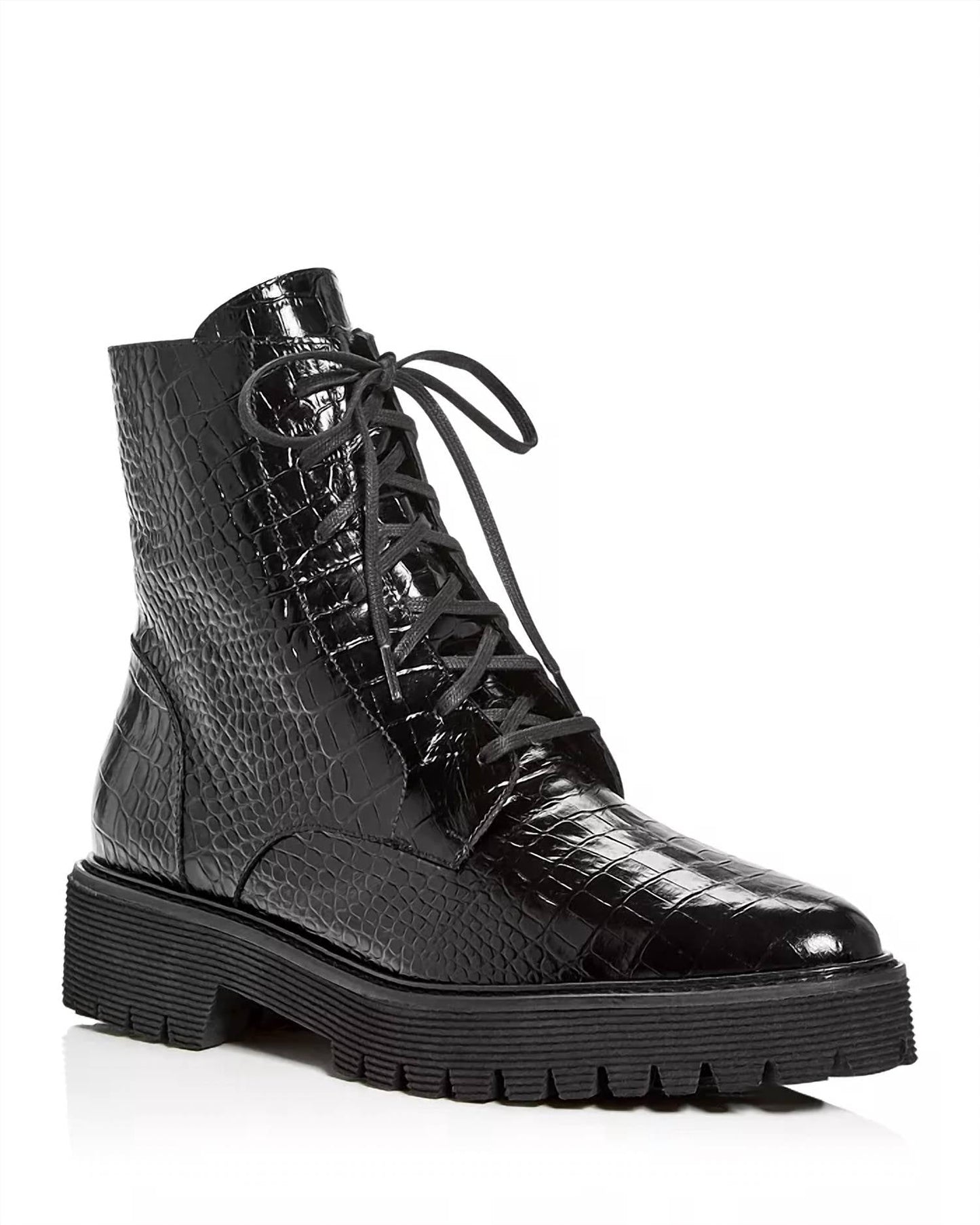 Freda Salvador - Women's Emi Croc-embossed Platform Booties