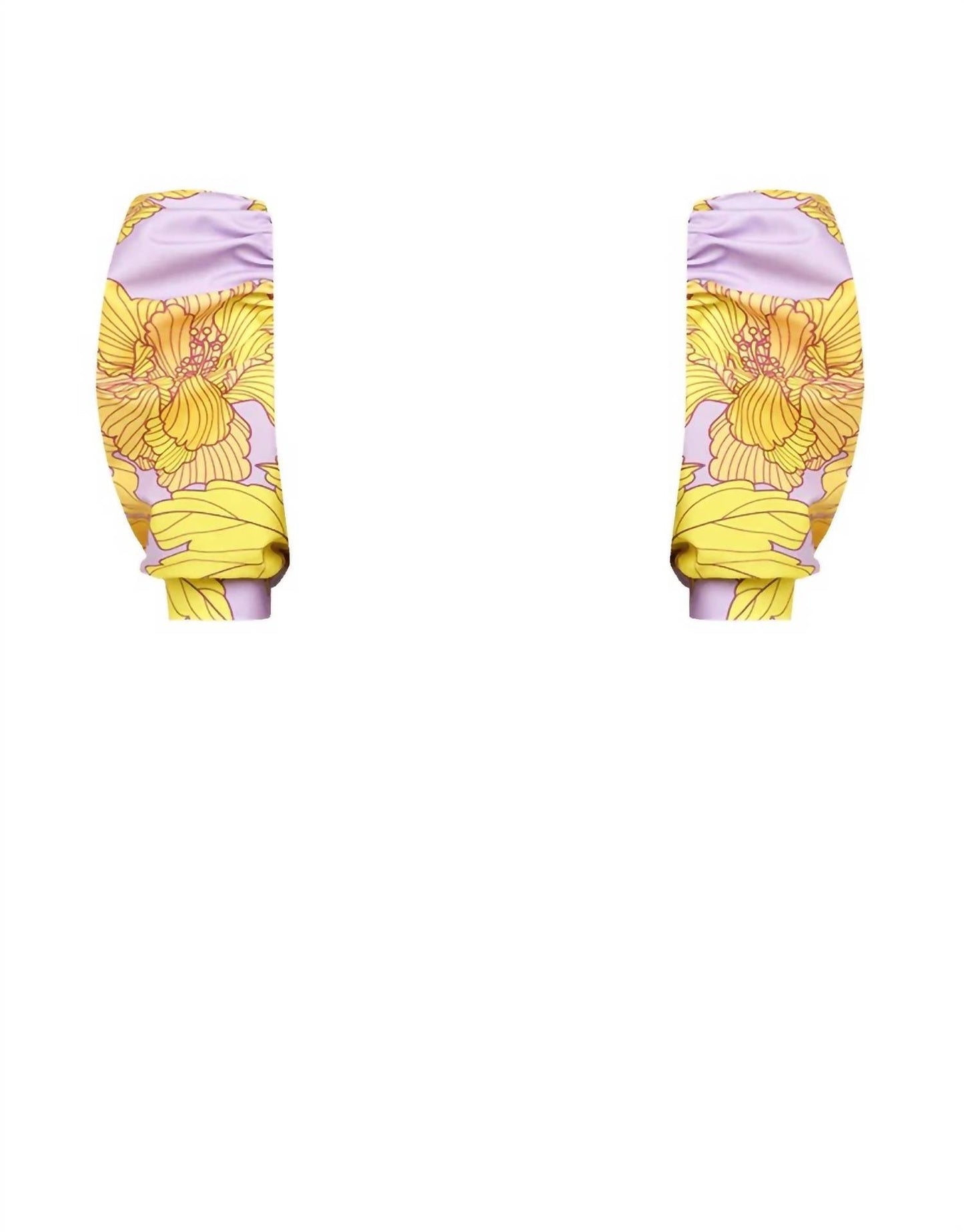 Lia Sahara - Women's Cut Out One Piece + Puffed Sleeves