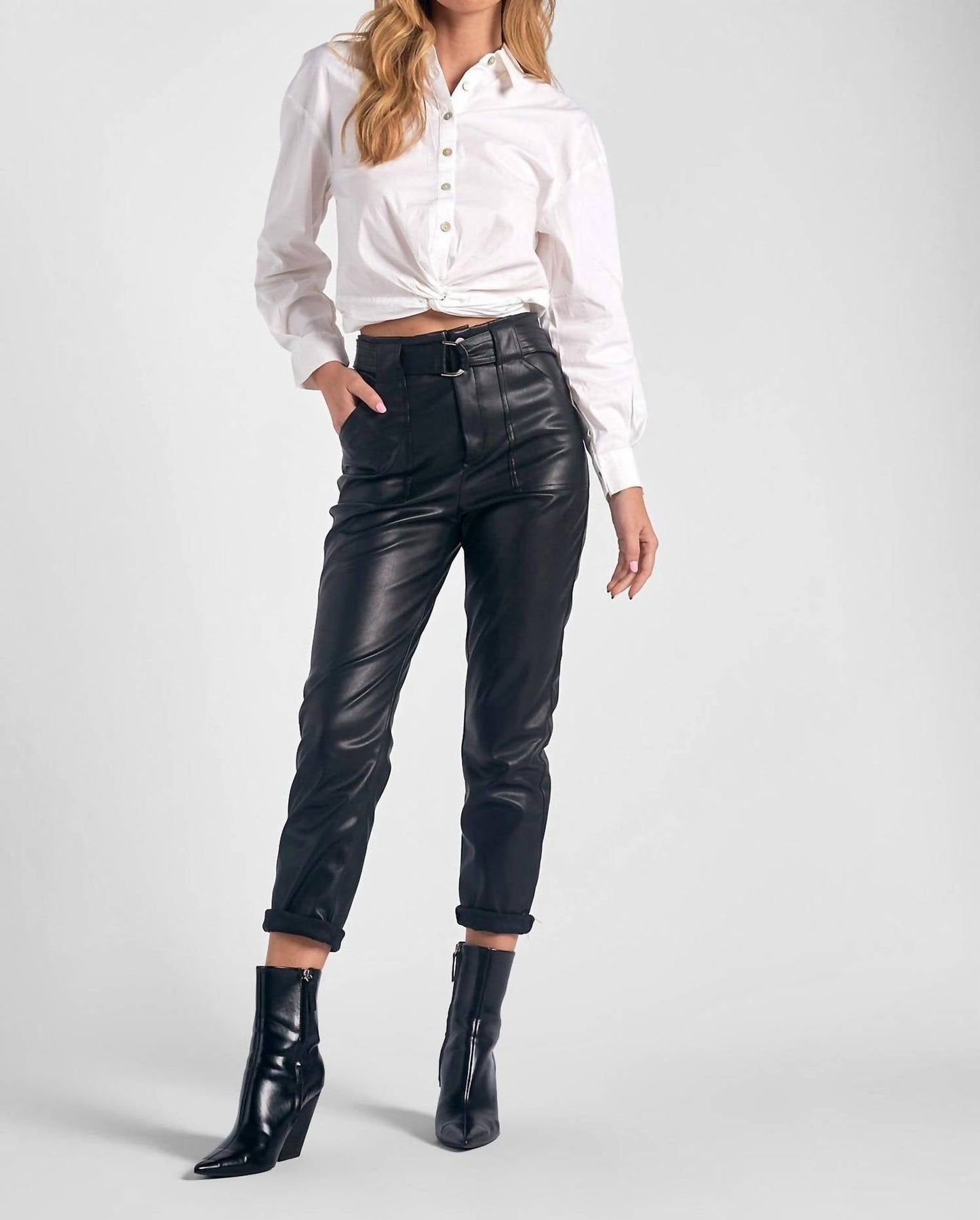 Elan - Twist Button Down Shirt