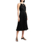 Theory - Pleated Lace Halter Midi Dress