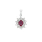 1.65ct Ruby Diamond Fashion Pendants 14KT White Gold