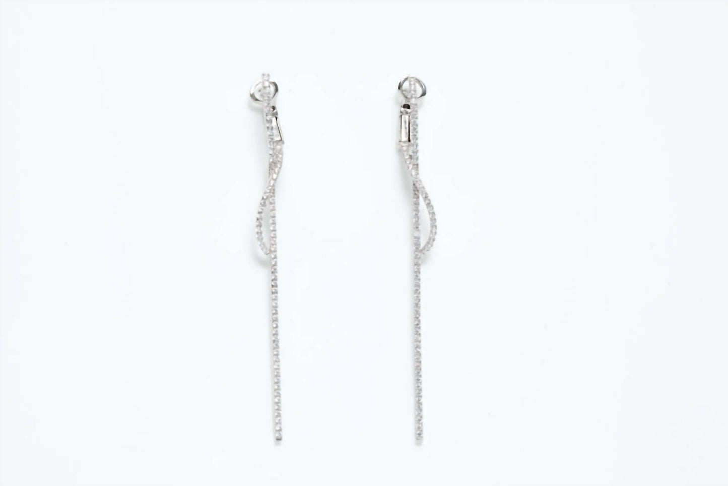 Avenue Chic - Women's Infinity Long Bar Earrings