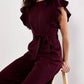 Apricot - Ruffle Sleeve Jumpsuit