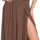 Zenana - Woven Crinkle Gauze Long Skirt