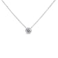 14K White Gold 1/2 Cttw Lab Grown Diamond Modern Bezel-Set Solitaire 16"-18" Pendant Necklace (F-G Color, VS2-SI1 Clarity)