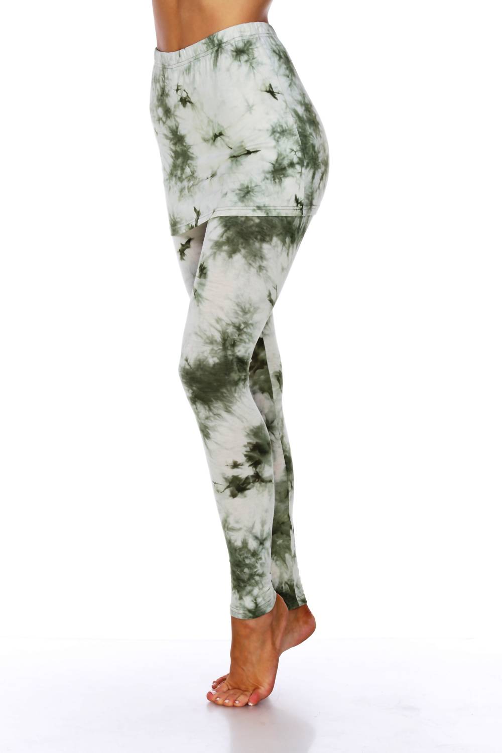 White Mark - Tie Dye Skirted Leggings