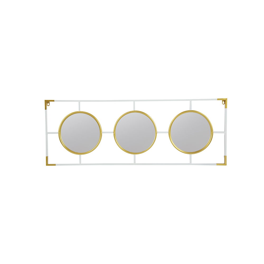 3 Mirror Piece Wall Mirror in Rectangular Frame