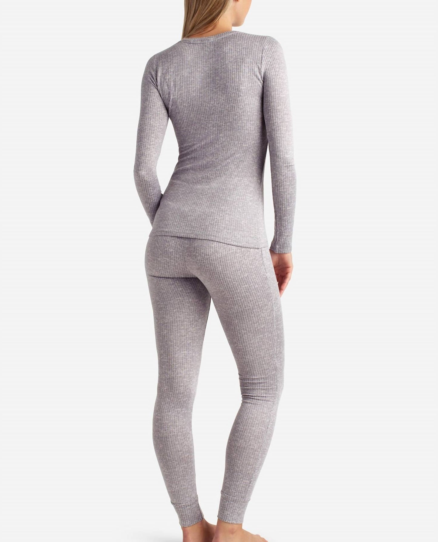 Danskin - Ribbed Hacci Crew Neck Layering Set With Leggings