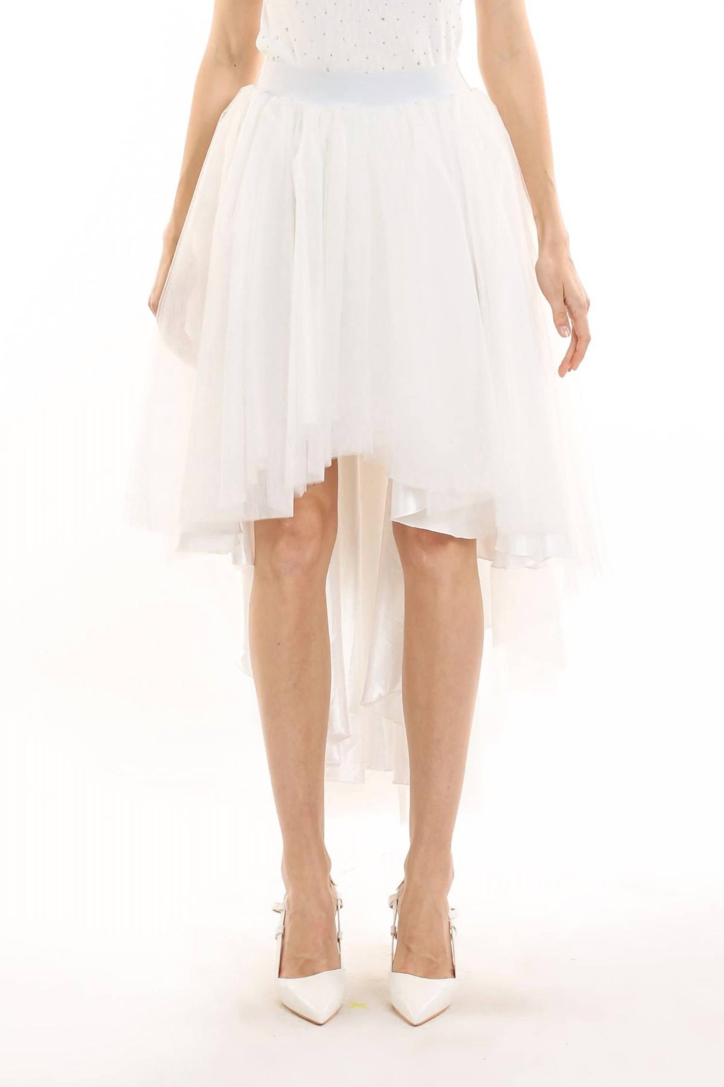 Beulahstyle - Tulle High/low Pullover Skirt