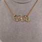 Love Love Tennis - Women's Double Heart Rackets Tennis Necklace