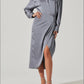 Astr - Ira Satin Asymmetrical Shirt Dress