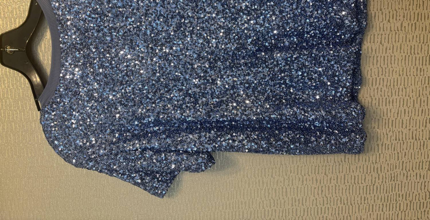 Insight - blue sequine shirt