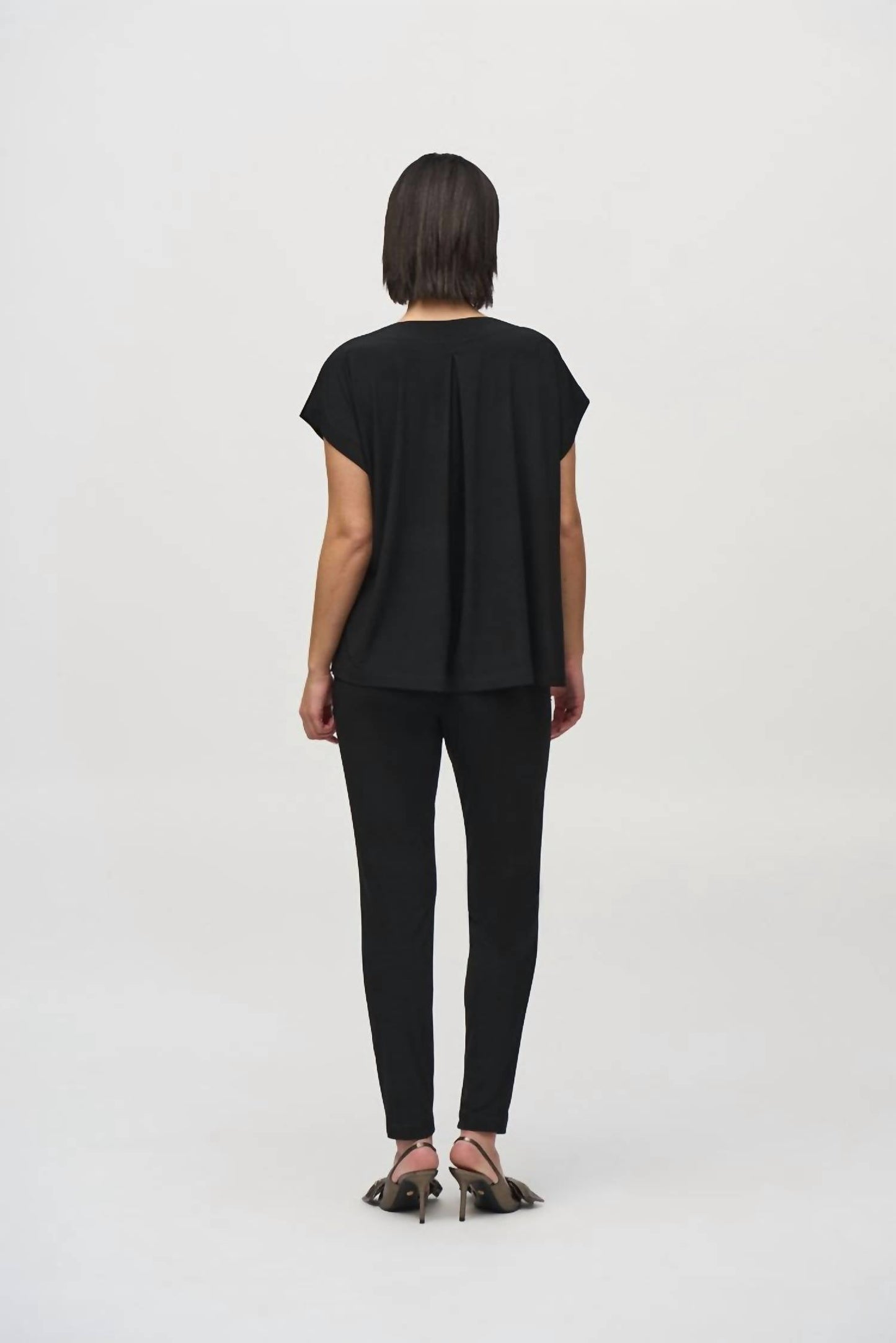 Joseph Ribkoff - Silky Knit And Foiled Velvet Jumpsuit