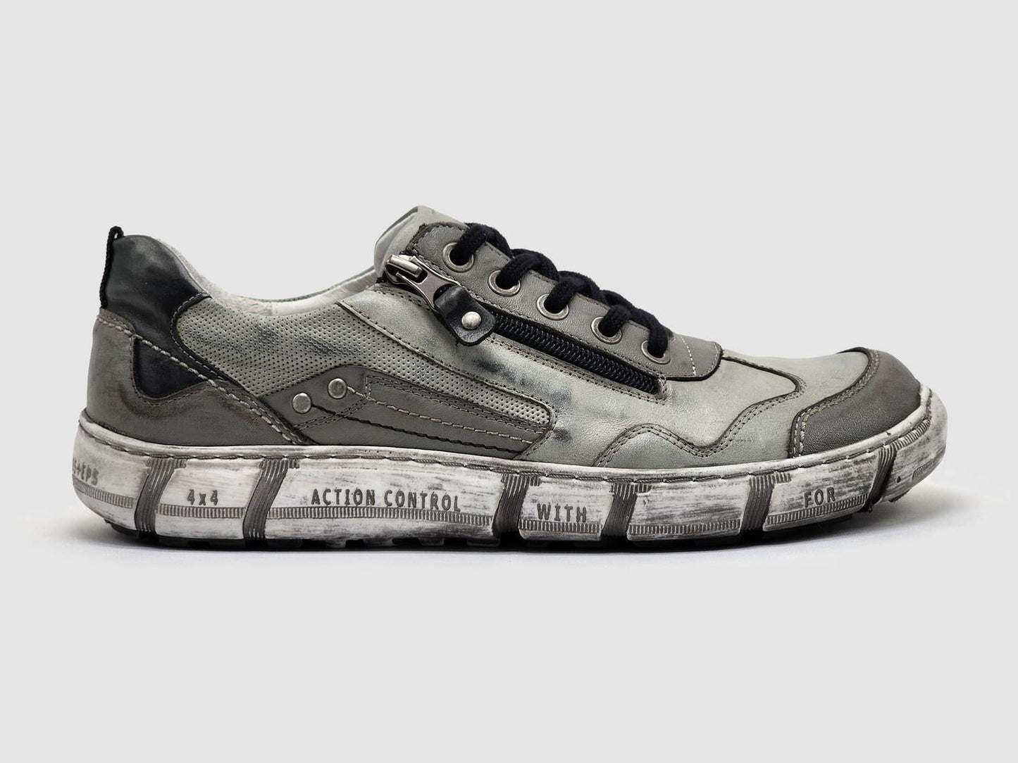 Kcr Group - Men's Action Zip-Up Leather Shoes