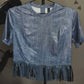 2Flyco - Women's Zippity Zap Fringe Crop Top