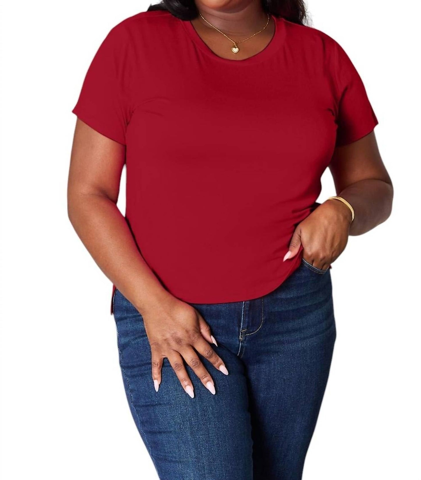 Basic Bae - Full Size Round Neck Short Sleeve T-Shirt