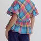 Entro - Spring Plaid Babydoll Top