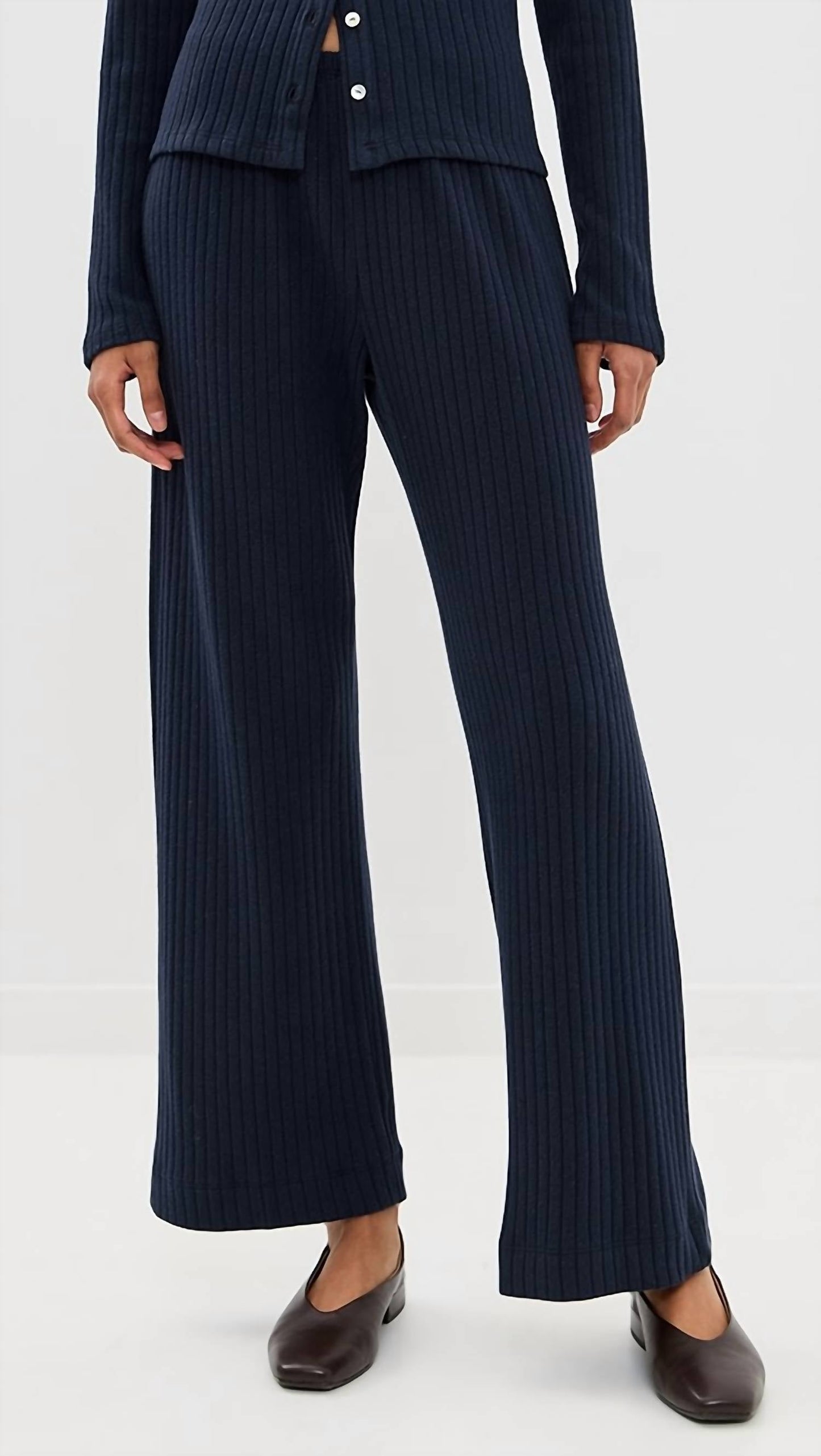 Donni. - Sweater Rib Simple Pants