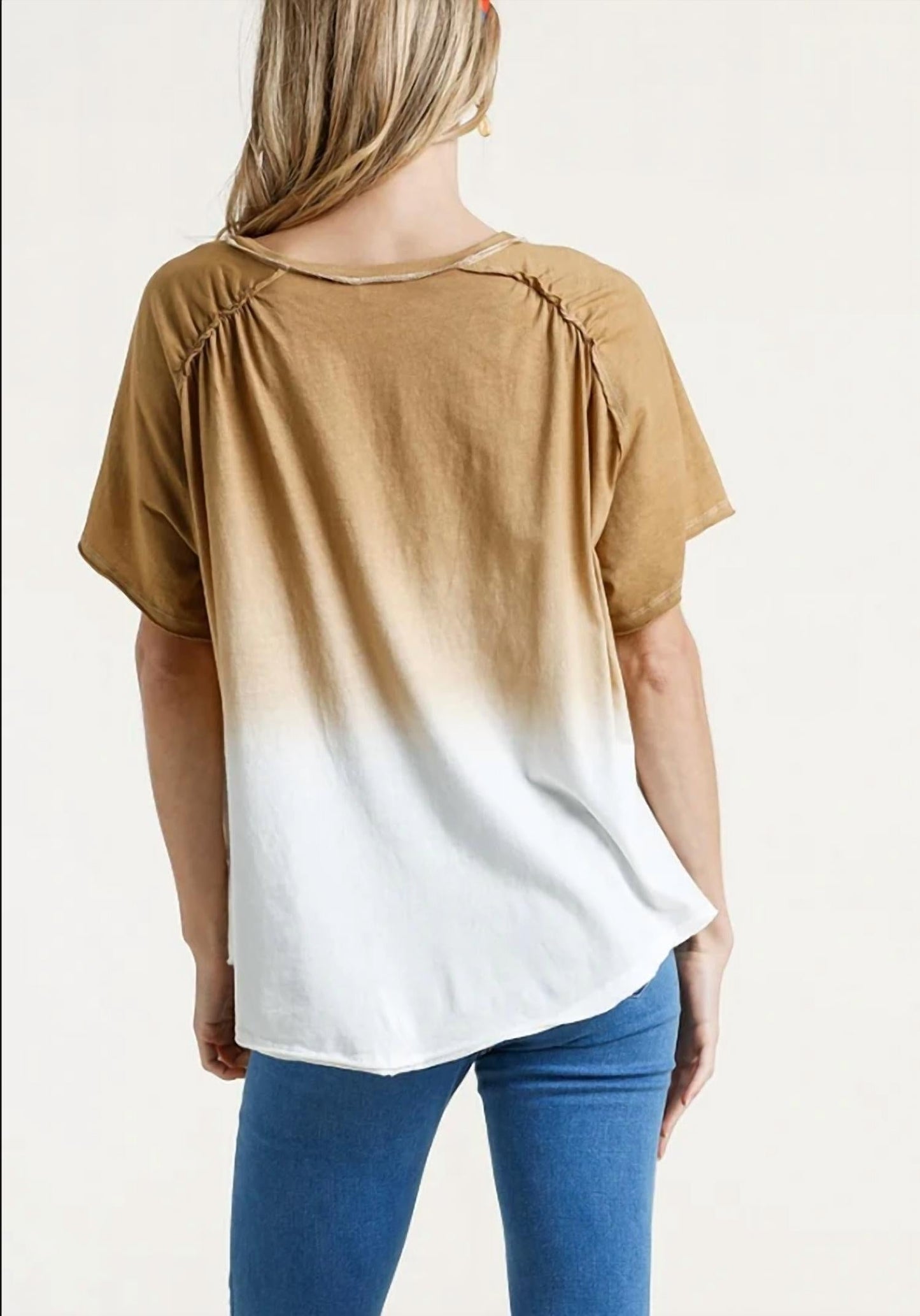 Umgee - Dip Dye Raw Edged Top