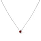 14K White Gold 1/2 Cttw Red Lab Grown Diamond Bezel-Set Solitaire 18" Pendant Necklace (Red Color, VS1-VS2 Clarity)