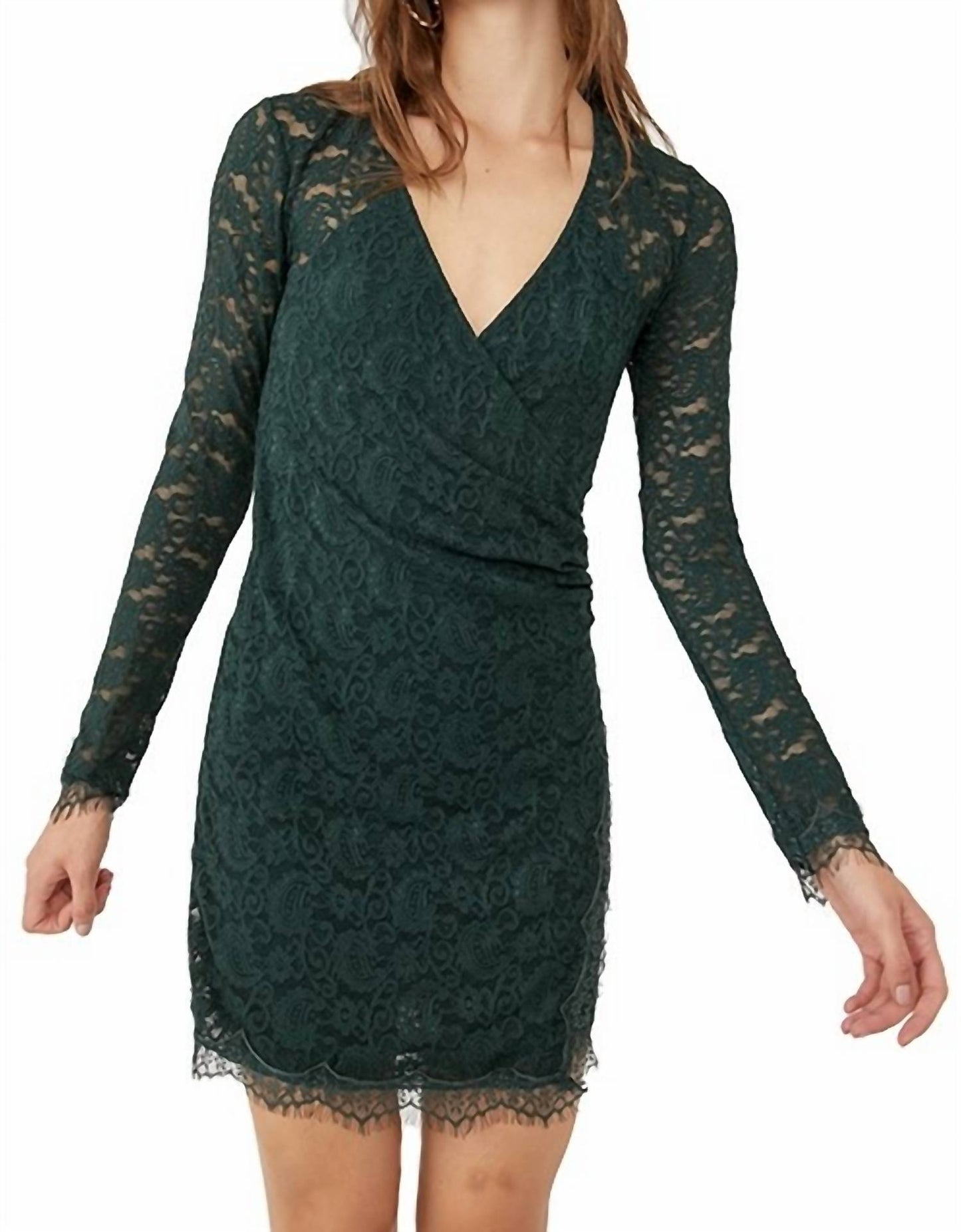 Free People - PEARL LACE मिनी ड्रेस