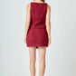 2.7 August Apparel - Holiday Chateau Tweed Mini Skirt