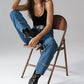 Free People - Risk Taker Mid-rise Straight Jeans