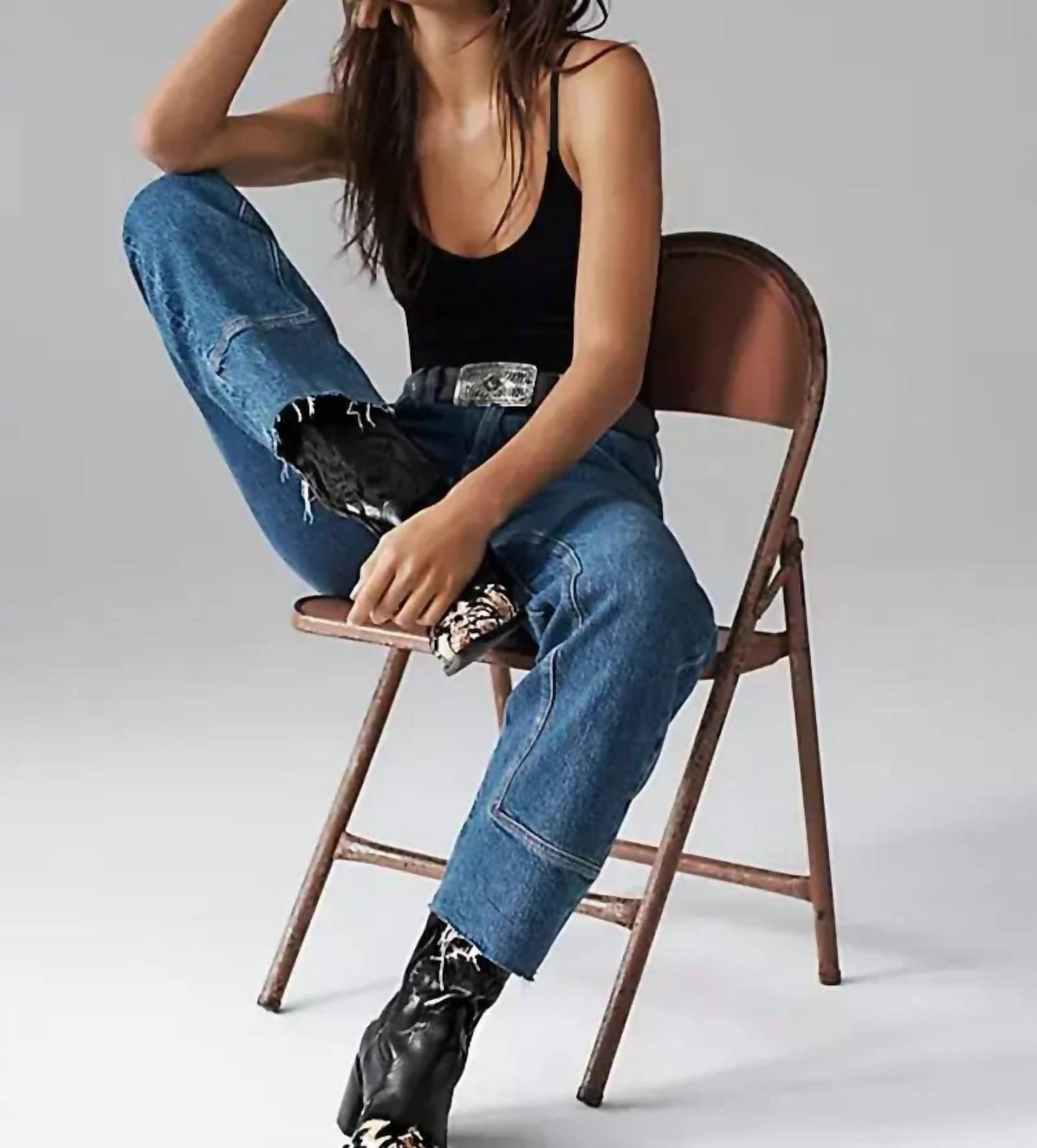 Free People - Risk Taker Mid-rise Straight Jeans