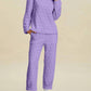 Trendsi - Double Take Full Size Texture Round Neck Long Sleeve Top and Pants Set