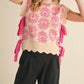 &Merci - Scallop Floral Sweater Vest