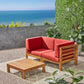 Oana 3 Piece Loveseat Set with Coffee Table