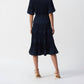 Joseph Ribkoff - Pleated Woven Fit And Flare Woven Dress