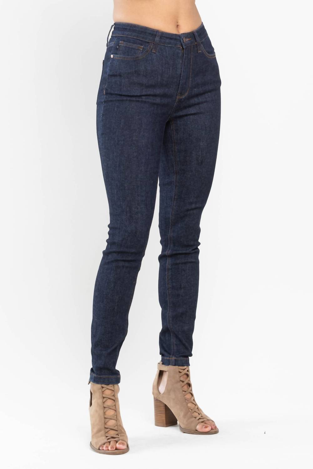 Judy Blue - High Waist Pocket Embroidery Skinny Denim Jeans