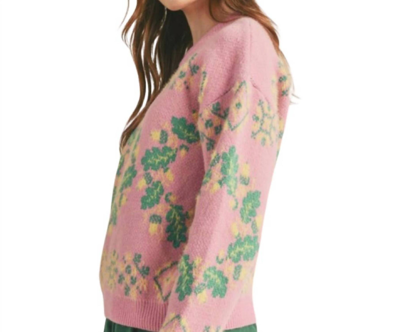 &Merci - Mixed Knit Faire Isle Sweater