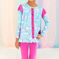 Laree + Co. - Girls Sage Bamboo Long Sleeve Peplum Legging Set