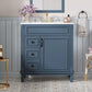 Bathroom Vanity With Sink, Cabinet With 2 Drawers And Adjustable Shelf