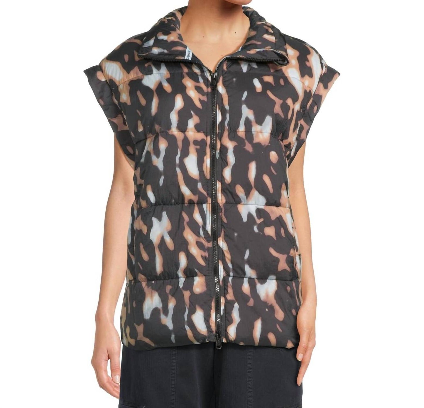 Free People - Printed In A Bubble Puffer Vest