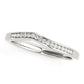 14k White Gold Modern Curved Design Diamond Wedding Band (1/10 cttw)