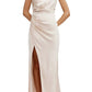 Significant Other Gracie Satin Halter Neck Gown Almond Size 2 US