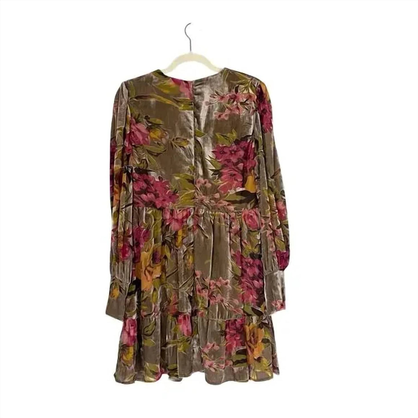 Fate - Velvet Burnout Tiered Mini Dress