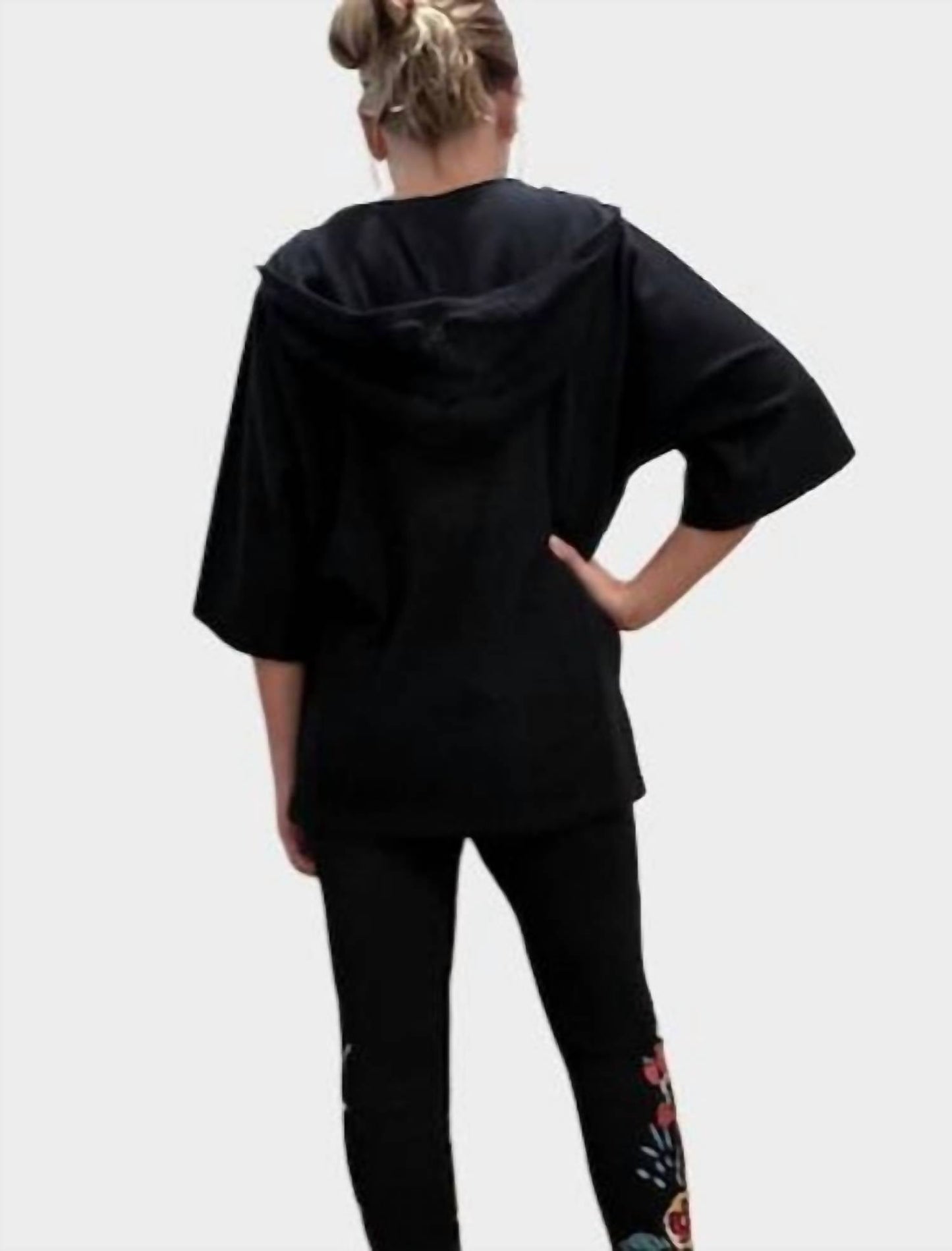 Johnny Was - CORA HOODED SHORT SLEEVE SWEATSHIRT