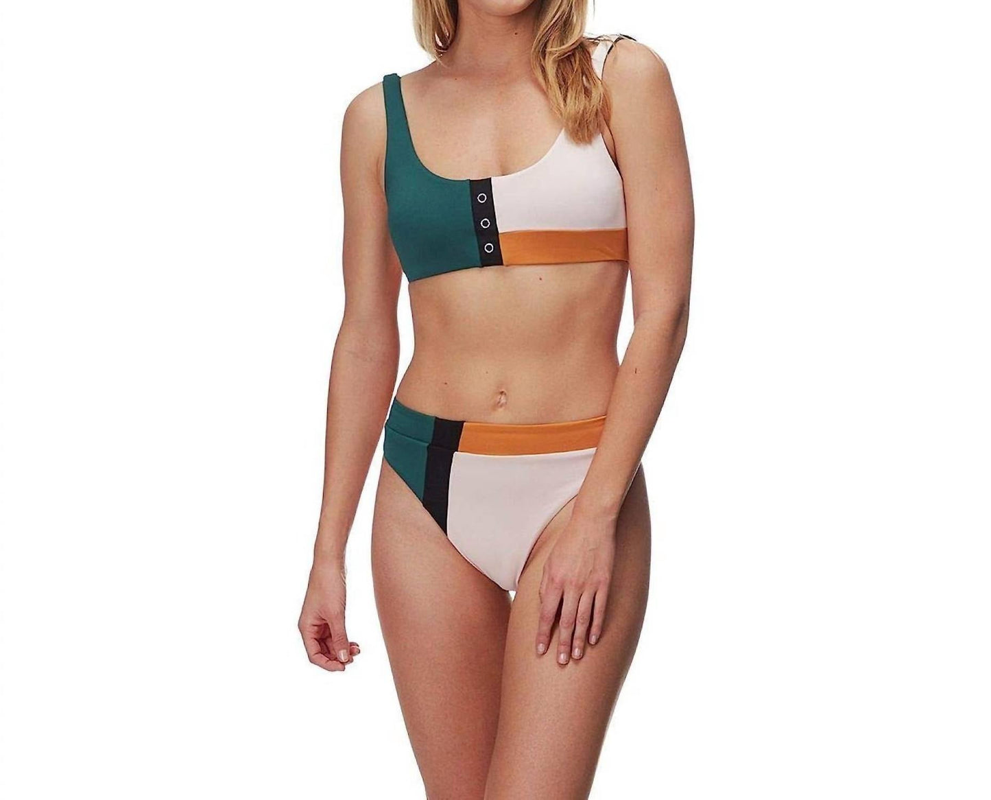 Seafolly - Color Block Multi Hi-rise Bikini Bottom