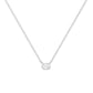 IGI Certified 10K White Gold 1/2 cttw Lab Grown Oval Shape Solitaire Diamond East West 18" Pendant Necklace (E-F Color, VS1-VS2 Clarity)