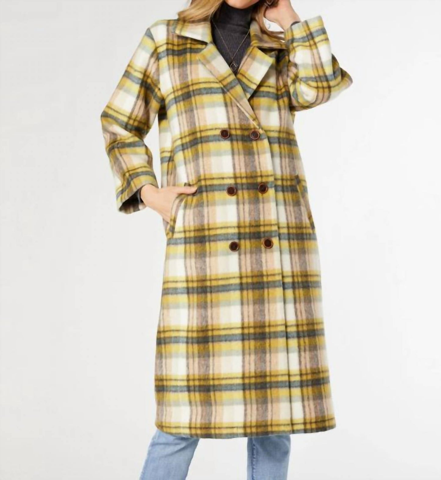 Coco + Carmen - Graylynn Plaid Coat