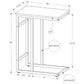 Accent Table, C-Shaped, Modern Design - Black