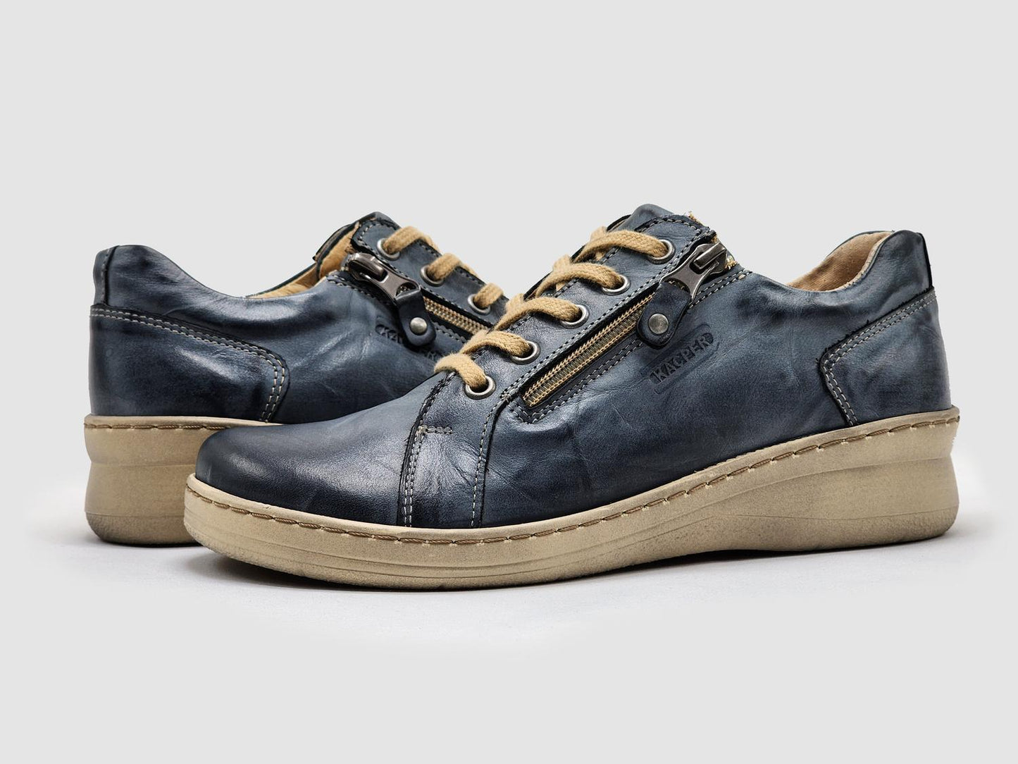 Kcr Group - Women's Dr Wellness Zip-Up Leather Shoes