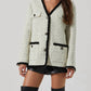 Astr - Collins Contrast Tweed Jacket