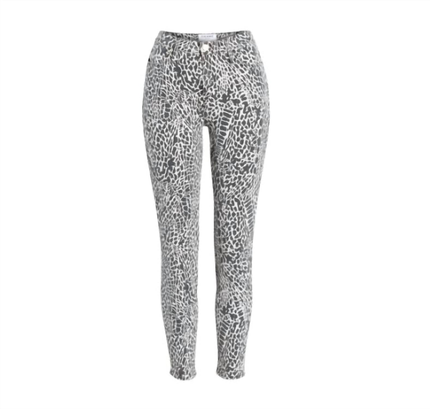 Frame - Frame Denim Le Skinny Jeans Noir Multi Animal Print Denim